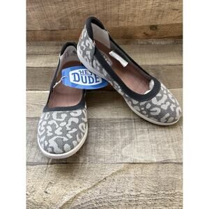 Hey Dude Savannah Slip Gray Camo Size W7 NWT